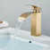 Adalet Modern Sink Taps Waterfall Single Lever Bathroom Brushed Gold Mono Basin Mixer