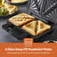 Geepas 1000W Deep Fill Toastie Maker 4 Slice Electric Grill Press