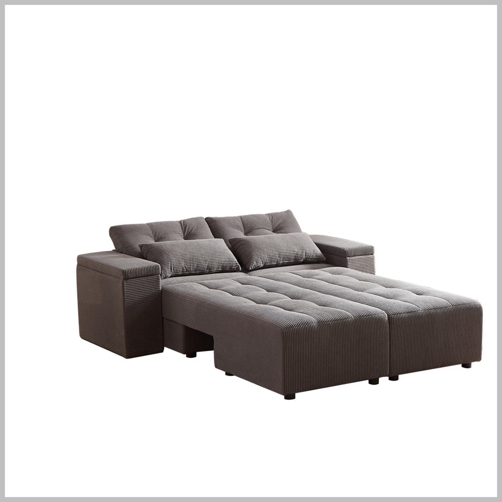 Latitude Run® Modern Convertible 3 in 1 Sleeper Sofa and Sectional Sofa ...