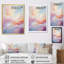 Hurman abstrait rose et bleu nuages - reproduction sur toile-1504582419-1504582416