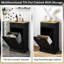 Armoire à ordures inclinable en MDF noir - rangement de cuisine avec tiroir coulissant et compartiment de 10 gallons, conception à l'épreuve des animaux de compagnie-116302135