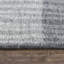 Tapis rayé gris anthracite touffeté à la main-276448045