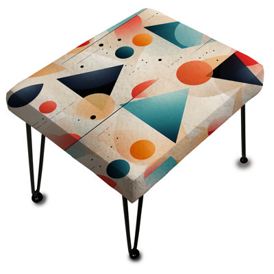 Midcentury Modern Geometrics - Repose-pieds rectangulaire Mid-Century