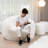 Simcoe 4Ft Faux Rabbit Fur Giant Compression Foam Chair-61721983