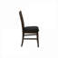 Chaises de salle à manger de style transitionnel 2 pièces, similicuir noir élégant pour la cuisine et la salle à manger