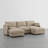 112" W 5 - Piece Modern Soft Upholstered Modular Sectional Sofa With 2 Ottomans-1023672002