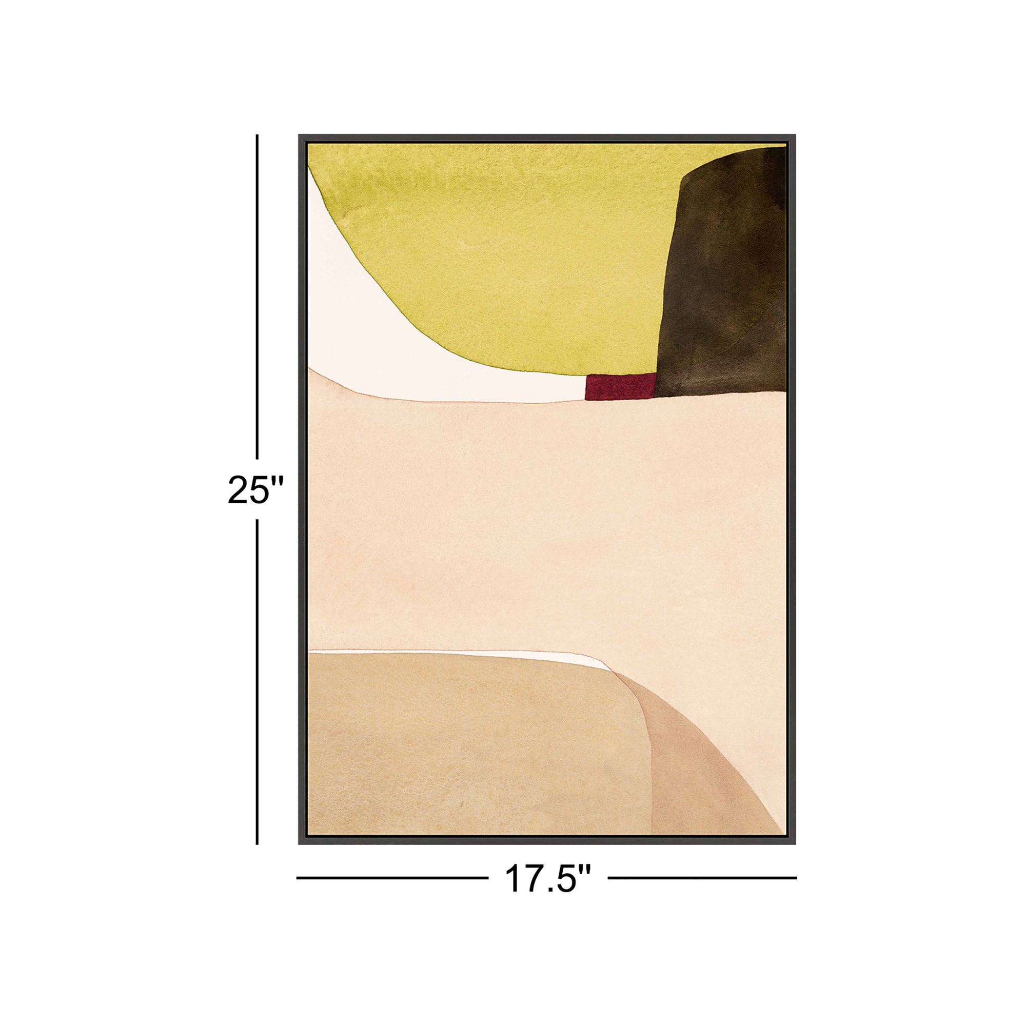 It Is All Neutral by Julia Balfour , Black Picture Framed Canvas, 25" H x 17.5" W x 1.25" D