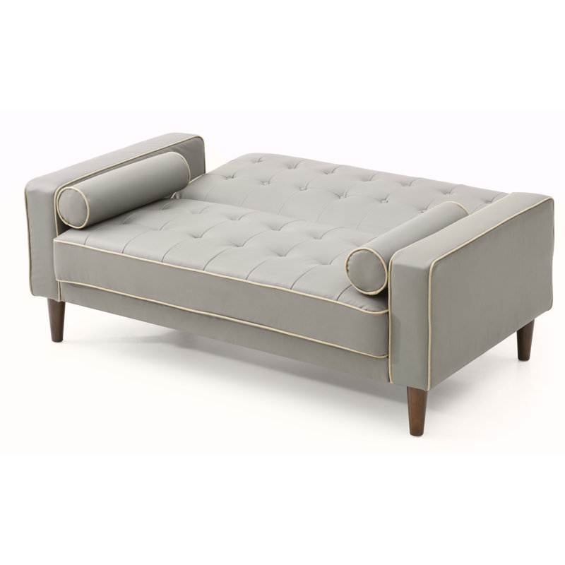 Causeuse contemporaine grise pour deux, Gris