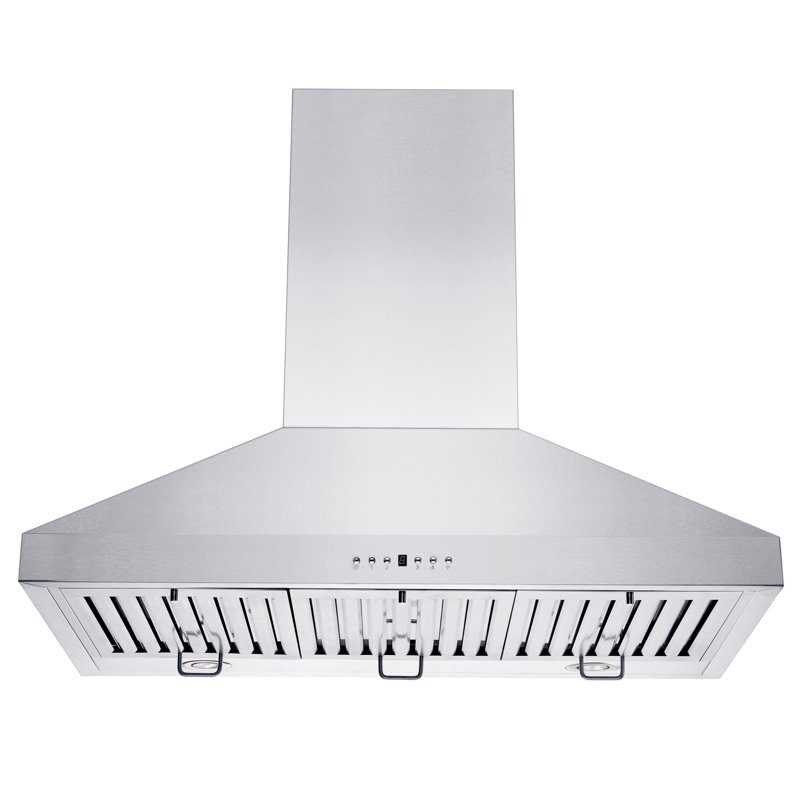 48" KL3 400 CFM Convertible Island Range Hood in Brushed Stainless Steel