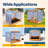 58x48in Wood Sandbox with Detachable UV-Blocking Canopy & Ventilation Windows