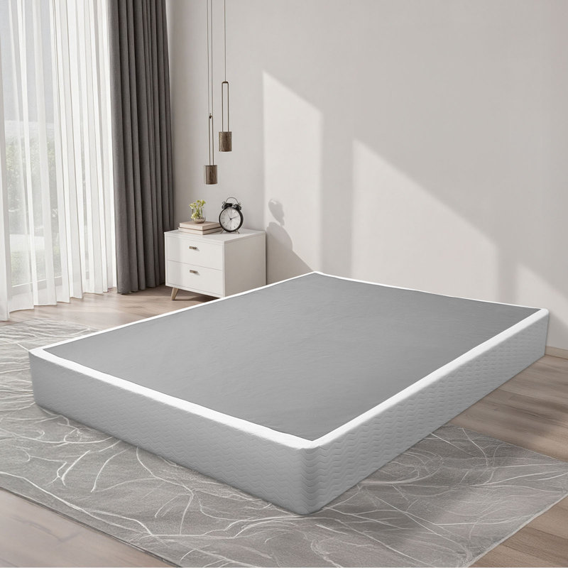 Sommier tapissier, sommier de 9,1 po, capacité de poids maximale de 3500 lb, structure de lit grand format 79,1 x 59,6 x 9,1 po avec tissu lavable, structure en métal robuste pour grand lit, assemblage facile