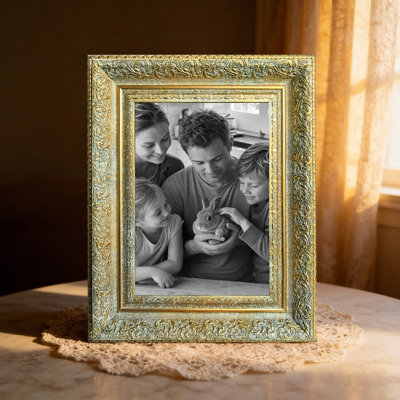 Antique Gold 3 PCS 8" x 10" Home Accent Picture Frame with Classic Rectangular Shape