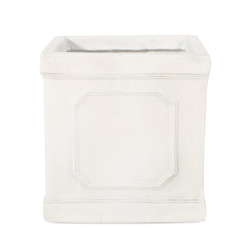 Antique White Planter For Outdoor Landscaping Use - 10.85 In. Depth, Width, 10.68 Height, 10.92 Lb In Ideas