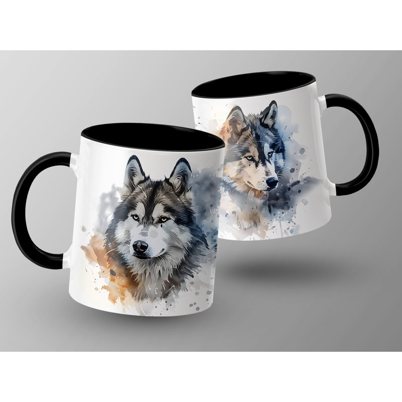 Ceramic Coffee Mug, 4, Black