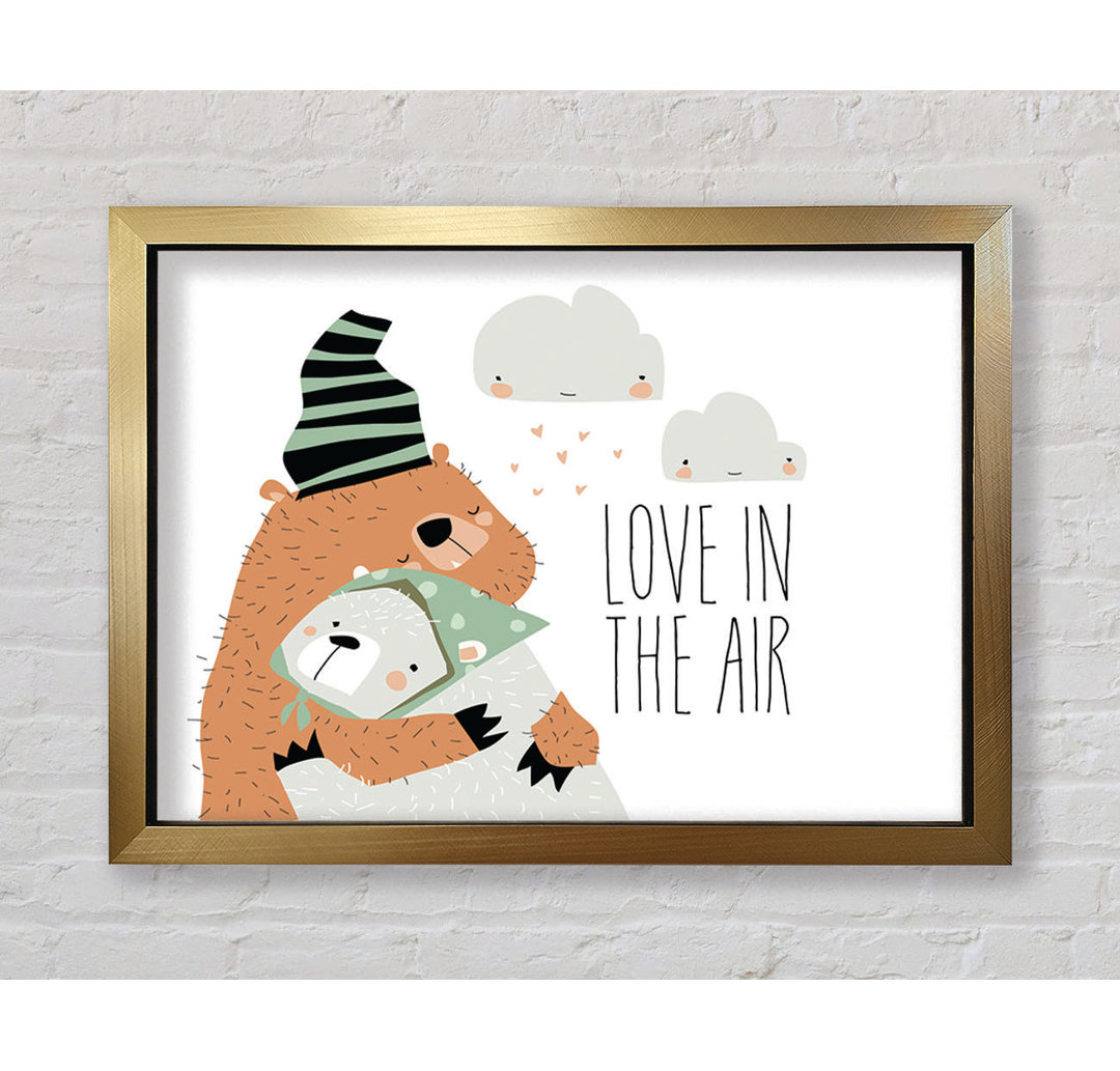 Love in In the Air Bears - Einzelne Bilderrahmen Kunstdrucke