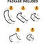 10 Pack Heavy Duty Pegboard Hooks, 1/4" Pegboard Drill Holder Tool Utility Hooks