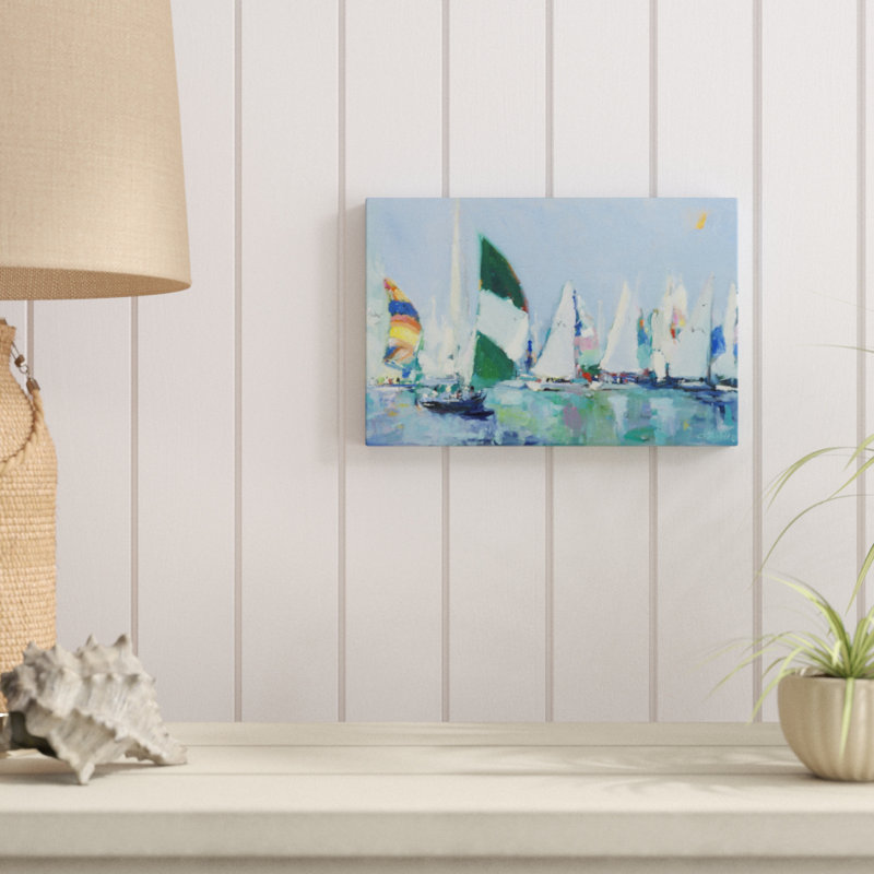 Parking Lot by Curt Crain - Painting on Canvas, 20cm H x 30cm W, Wrapped Canvas