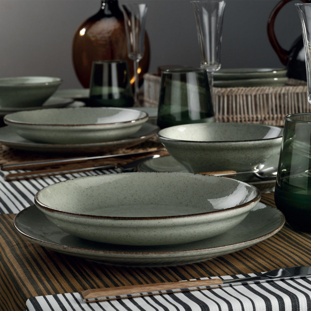 Piece Porcelain China Dinnerware Set - Service for 6 East Urban Home 