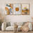 Mid-Century Geometric Sun Desert Plants - 3 Piece Floater Frame Graphic Art Set on Canvas-73721073-73721076