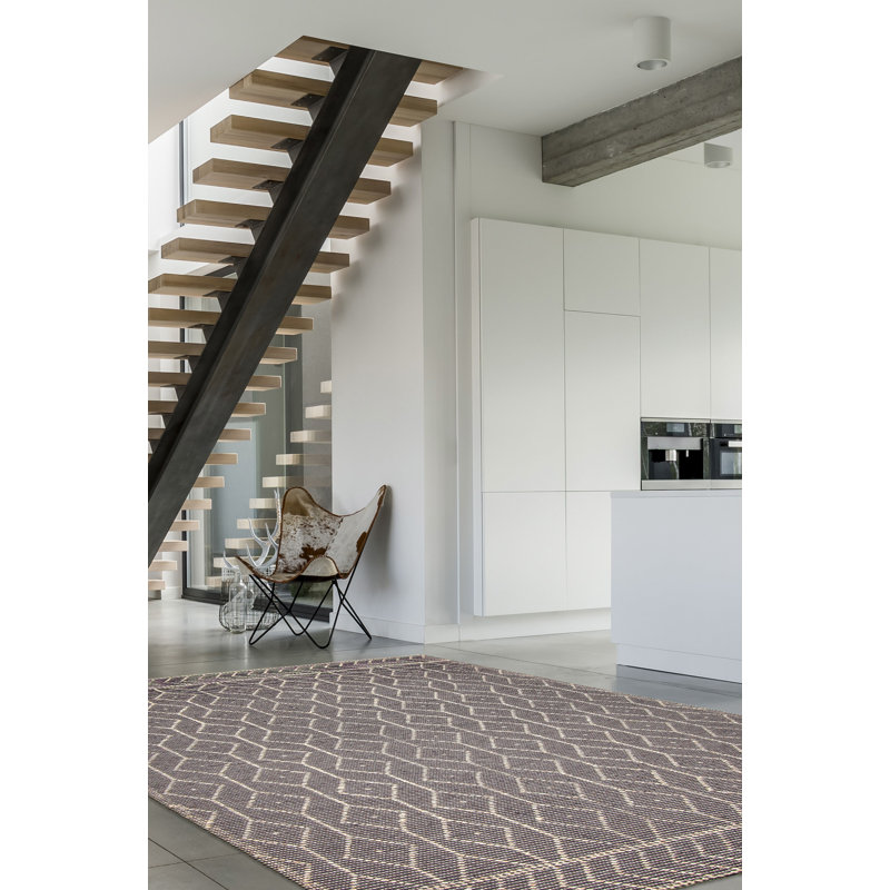 Tapis gris nouvel âge en laine de conception unique 6 pi 0 po x 9 pi 3 po Iagulli