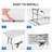 6 FT. Plastic Folding Table with Handle, Portable Picnic Table for Outdoor and Indoor, White-766070954