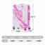 Valise 28 pouces à roulettes pour PC, valise de transport, avec motif imprimé et serrure à combinaison (rose)-129390294