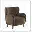 Fauteuil club à oreilles en velours