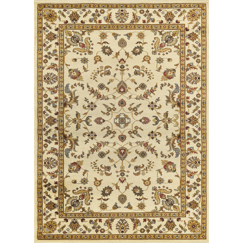 Classic GC_VIN5005 Cream 5 Ft. 3 In. X 7 Ft. 3 In. Area Rug, Rectangle 5'4" x 7'4"