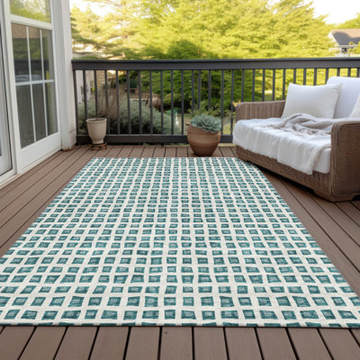 Tapis géométrique intérieur / extérieur lavable à la machine ACN727