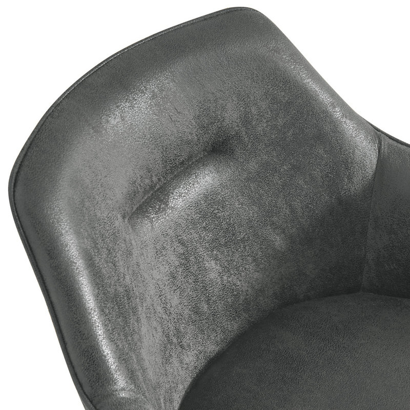 46cm H Upholstered Metal Armchair, Grey