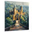 Beige vert, château de conte de fées, salon d'art mural châteaux-1997244374-1997244369