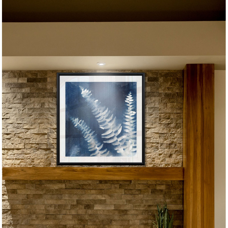 « nature indigo i », reproduction encadrée, H 30,5 po x l 30,5 po x P 1,5 po