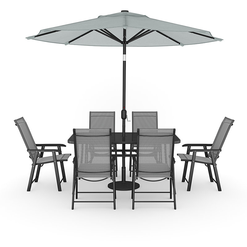 Brinley 6 - Person Patio Dining Set with Rectangular Table, 150cm
