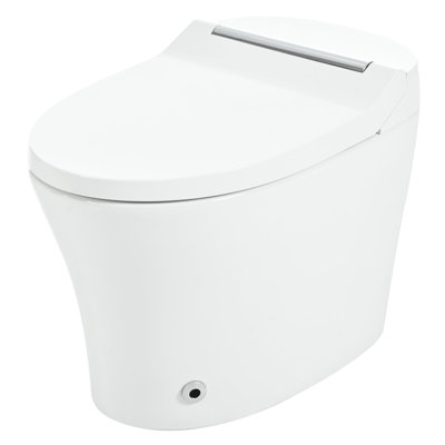 Toilette moderne en céramique avec option de double chasse d'eau et protection imperméable haute nuit intelligente