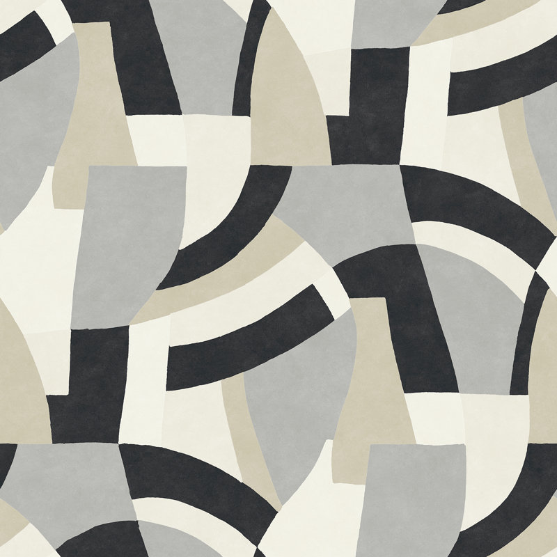 Melbourne Peel & Stick Geometric Roll, Neutral