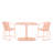 3-Piece Outdoor Bistro Dining Set, 1 Oval Table And 2 Chairs-1008915524
