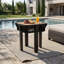Tables de patio robustes, maison d'extérieur compacte en bois d'acacia et métal