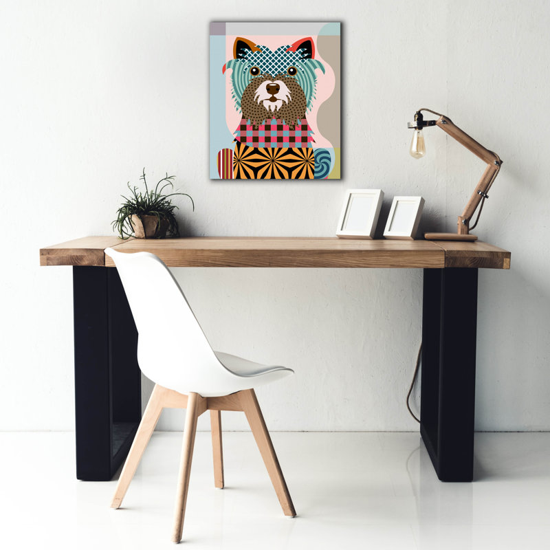 «Cairn Terrier» par Lanre Adefioyue, H 24 po x l 20 po x P 0,75 po