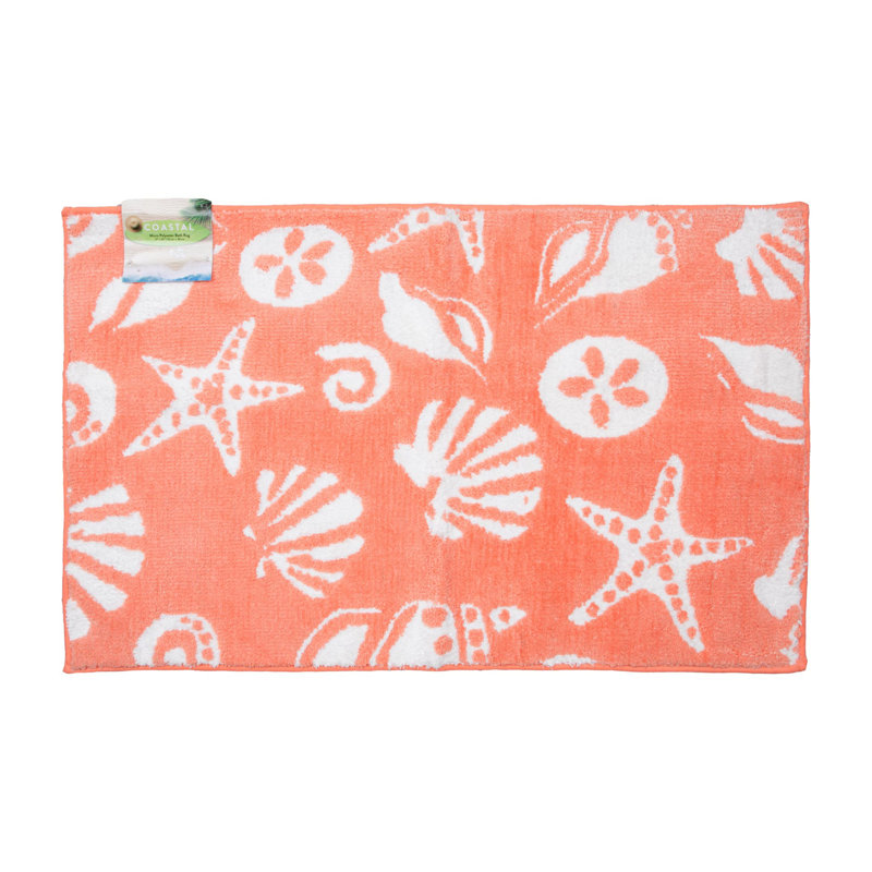 Tapis pour salle de bain Karinthia, L 24 po x L 40 po, Corail