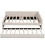 Lit plateforme tapissier avec port USB et lit gigogne simple-362698308