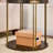 Black End Table With Iron Frame