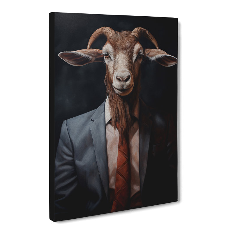 Goat In A Suit No.4 - Print, 60cm H x 40cm W x 3cm D