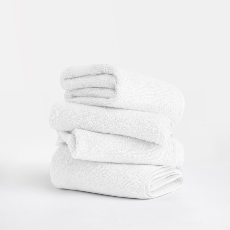 Ensemble de 4 essuie-mains 100% coton, Blanc