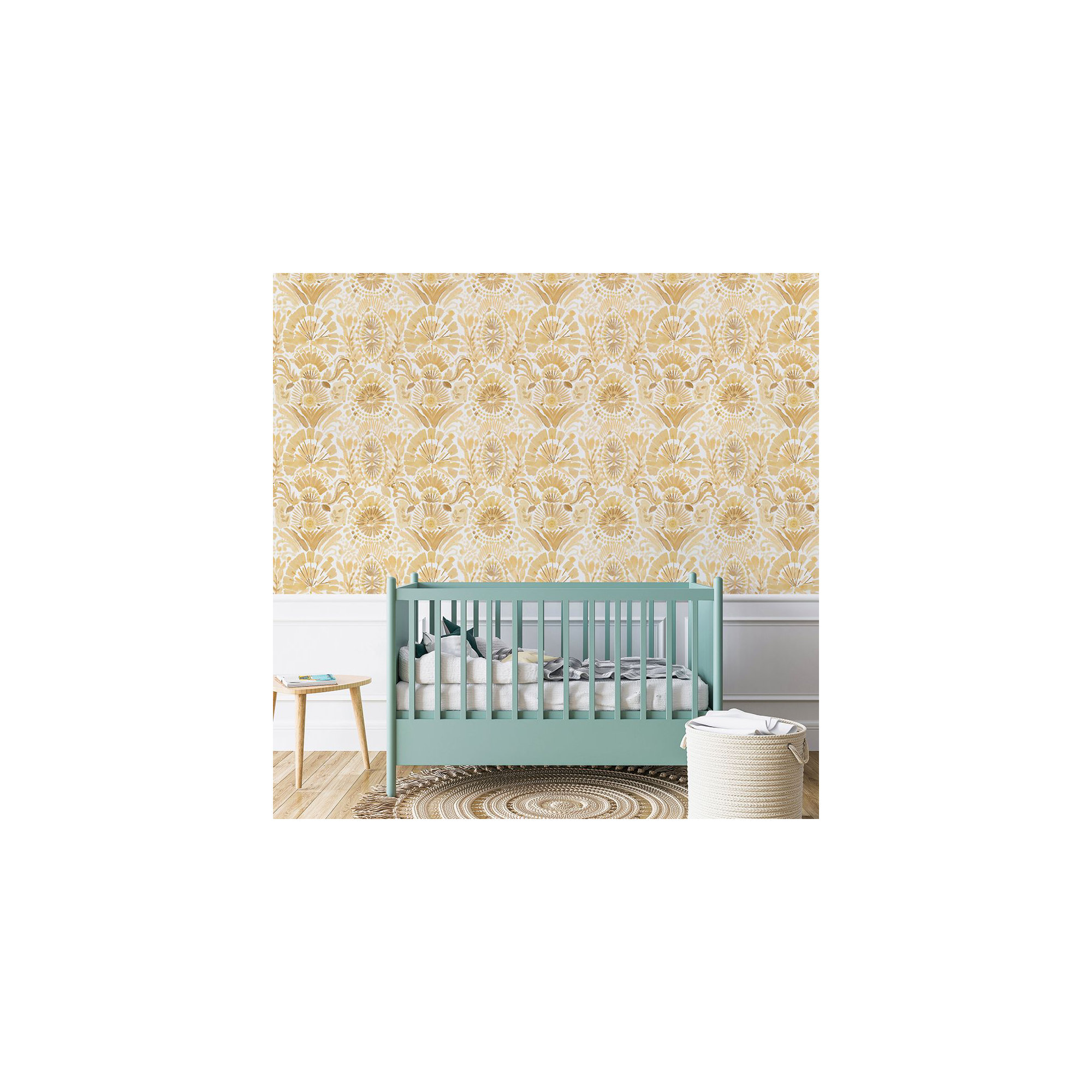 Bohemia Peel and Stick Wallpaper, Saffron, 16.5" L x 20.5" W