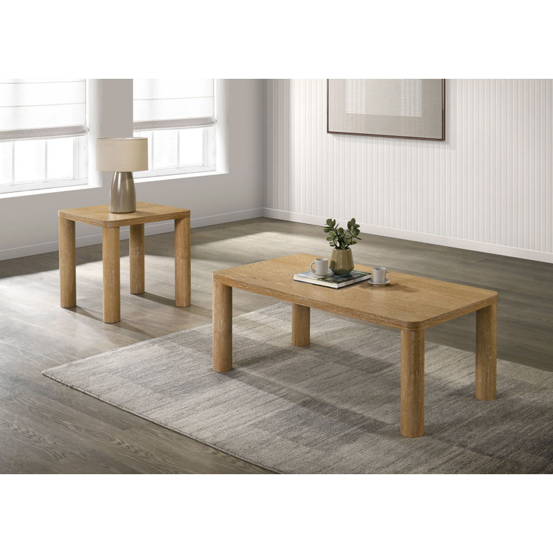 Ensemble de tables basses 2 pièces Castlewood, 2 pièces: table basse, table de bout, Bois de chêne