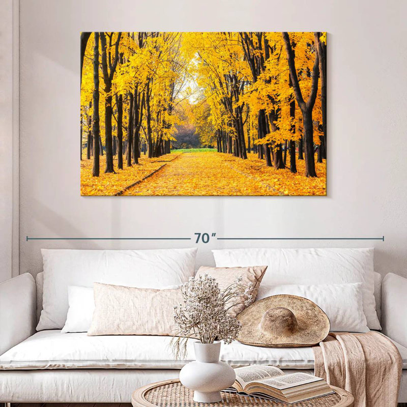Chemin d'automne doré Alvord, H 32 po x l 48 po