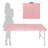 Pink Camping Folding Table 4Ft. Suitable For Indoor & Outdoor Fun. 135Kg Max Weight Load. Foldable With Fixed Grip Effortless Transport. Smooth And Waterproof Tabletop. Stable Triangular Design.