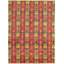 Tapis de bois one-of-kind-noué la 2010 goliath rouge/jaune 8 pi 10 po x 12 pi Céline