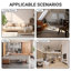 Canapé modulaire modulaire avec rangement, dossier amovible et coussins décoratifs pour espaces de vie modernes, kaki clair-77697016