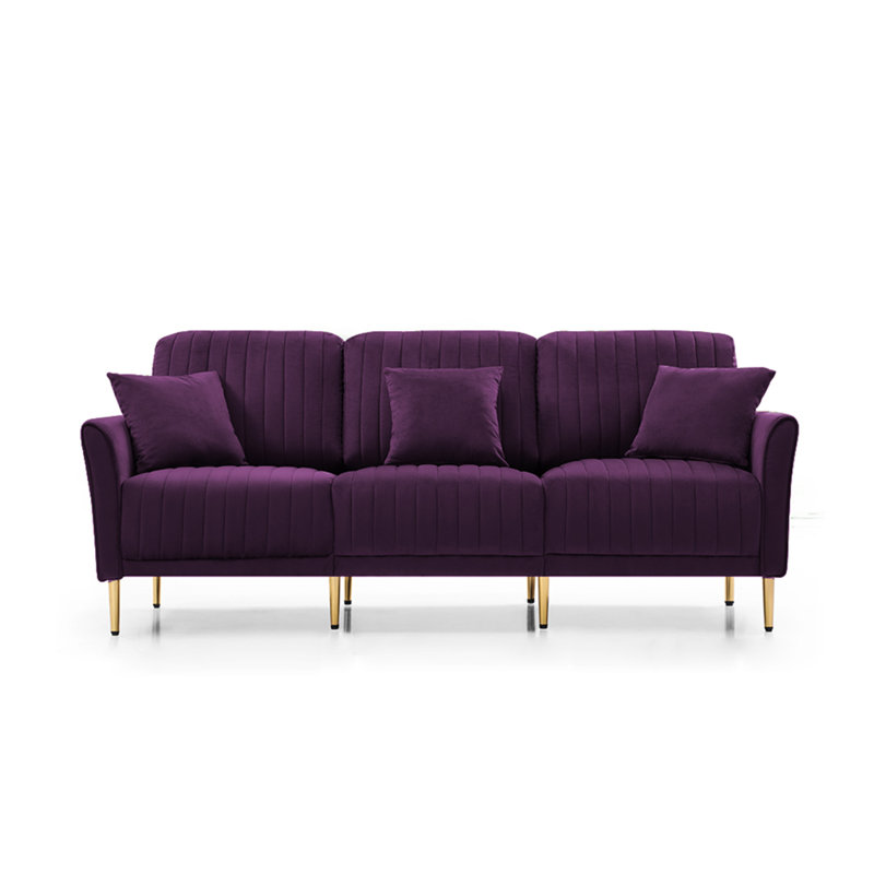 Canapé modulaire moderne en L en velours